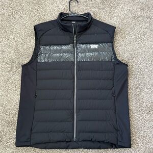 Parsons Xtreme Golf Mens Quilted Black Zip Puffer Vest Jacket Sz Large PXG